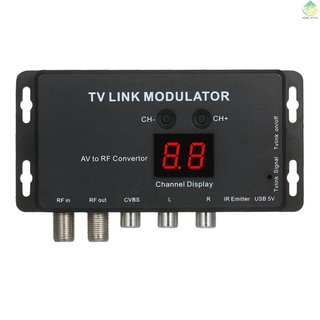2/10/X👻TVLINK modulador AV a RF convertidor & IR extensor RF modulador