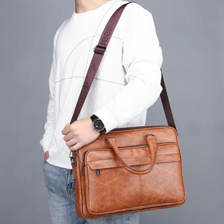 Hombres de negocios Tote Retro maletín hombro bolso de mensajero bolsa de ordenador portátil bolso bolso bolso