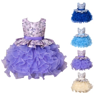niño niños bebé niñas floral encaje vestido de bola princesa vestido de fiesta vestido ropa