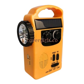 GIRGS Outdoor Emergency Hand Crank Solar Dynamo AM/FM Radios Power Bank with LED Lamp