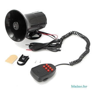 [Blaine Stock] 6 sonidos de alarma de coche de mano megáfono sirena bocina PA altavoz Kit de sistema de micrófono