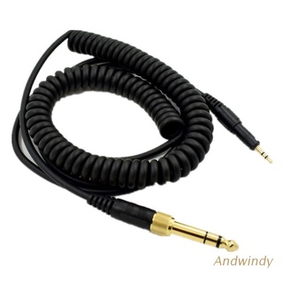 y adaptador de auriculares cable de resorte cable de repuesto de línea para auriculares ath-m50x ath-m40x hd518 hd598 hd595