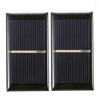 Shine 2PCS 0.28W 2V Mini Panel Solar Policristalino De Silicona Pequeña Célula DIY Impermeable Camping Portátil Compatible Para Juguetes Lámpara Ventilador Bomba (1)