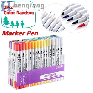 2 pzs rotuladores de doble punta/marcadores de pinceles 0.4 delineadores finos/lápiz resaltador/pintura/pluma de color de agua