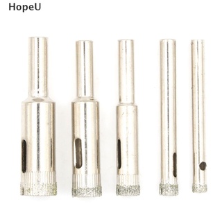 [HopeU] 5 piezas de brocas de sierra de diamante para cortador de cerámica de baldosas de vidrio 5-12 mm venta caliente