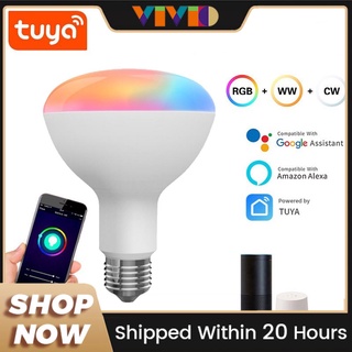 Tuya WiFi + Bluetooth-Bombilla LED Inteligente compatible Con Control De Voz De 10 W RGBCW Con Alexa Echo Plus Google Home +