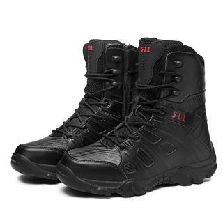 botas de combate «alta calidad» md + rb botas militares de cuero impermeables del ejército de los hombres botas tácticas al aire libre senderismo combate swat boot kasut tentera zapatos de entrenamiento (4)
