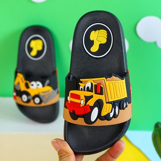 Sandalias niños zapatillas niños pequeños niños interior lindo coche de dibujos animados antideslizante fondo suave (1)