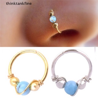thco Stainless Steel Nose Ring Turquoise Nostril Hoop Nose Earrings Piercing Jewelry Martijn