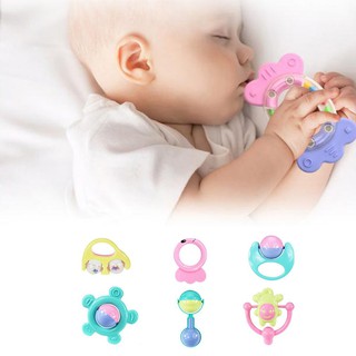 [beso]6 piezas mordedor recién nacido juguetes de bebé educación de aprendizaje temprano bebé sonajero libre de BPA accesorios de niños juguete Pacifie Mainan (9)