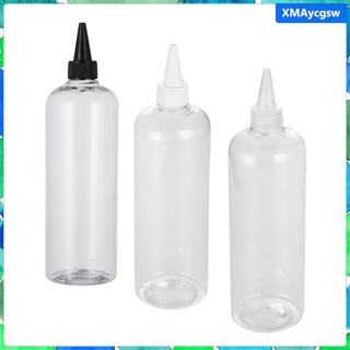 5x aplicador de pigmentos de plástico para el cabello/crema transparente/botellas de almacenamiento de gel para el cabello (1)