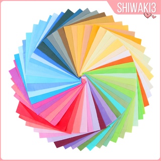 [Shiwaki3] 50 x Color sólido tela de algodón acolchado costura DIY manualidades Patchwork paquete 10x10cm