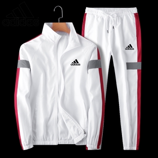 Adidas chándal pareja desgaste a prueba de viento de alta calidad impermeable chaqueta Casual traje deportivo de las mujeres