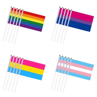 10 Bandeiras 14X21cm Bandera arcoiris Orgullo gay lesbiano LGBT