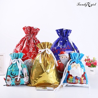 [tdgl xmas] bolsa de regalo de moda multiusos coroful regalos con cordón bolsas para navidad (6)