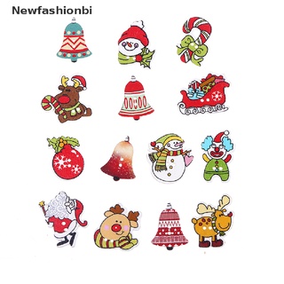 (newfashionbi) 100 piezas mezcla de navidad de madera copo de nieve alce guantes de navidad árbol de navidad colgante adornos en venta