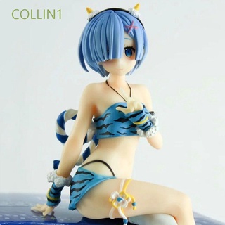 COLLIN1 Collection Model Life In A Different World From Zero Girl Action Figure Ram Anime Figure Rem Action Figure Rem Toys Gifts 16cm Model Toys Anime Figure Gift Doll Japanese Anime Re Noodle Stopper Figure/Multicolor