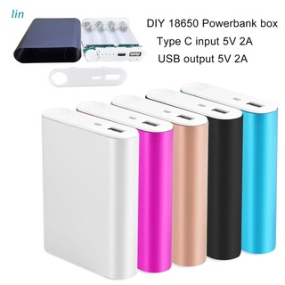 lin DIY 18650 Power Bank 5V 2A USB Salida Tipo C Entrada Para Teléfono Móvil Tablet PC