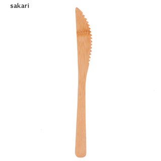 [sakari] 1 juego de cubiertos de viaje de bambú, cuchara reutilizable, herramienta de cocina [sakari] (2)
