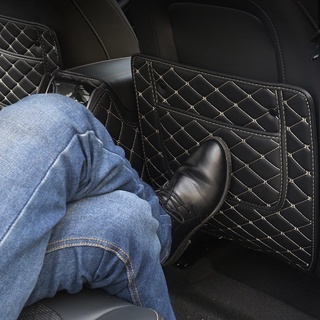 Vtear asiento trasero de coche Anti-Kick Mat de cuero Protector de asiento cubierta con bolsillo de almacenamiento accesorios interiores para Proton X70/ Geely Atlas Pro 2020 2021