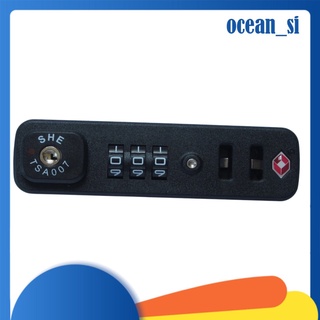 [Ocean_Si] TSA 007 Secure equipaje 3 dígitos combinación cerradura maleta bolsa código candado candado - portátil y ligero - HD-015A (2)