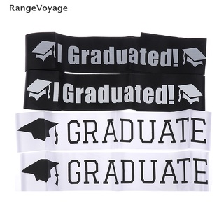 [RangeVoyage] 2 piezas graduados de satén faja graduada de graduación celebración fiesta foto Props primero
