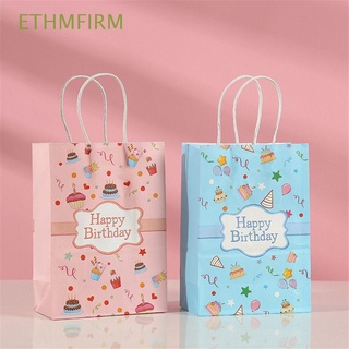 ethmfirm embalaje de regalo bolsas de papel bolso de dibujos animados feliz cumpleaños niños niño niña favores bebé ducha pastel globo fiesta suministros bolsa de caramelo