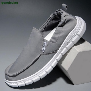 Zapatos De Los Hombres De Verano De Hielo De Seda Tela Resistente Al Olor Transpirable Viejo Beijing Lona