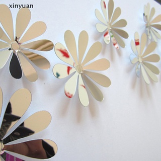 【xinyuan】 12x 3d flowers art mirror wall sticker decal mural diy home room acrylic decor .