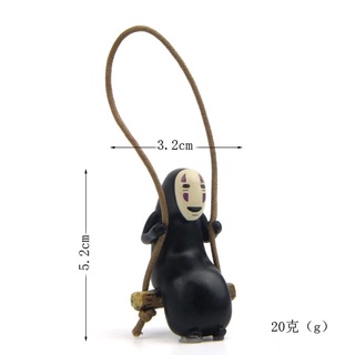 MCMURREY Gift Car Ornaments Toy Figures Toys Faceless Male Pendant Cute Spirited Away No Face Man Miyazaki Hayao Rearview Mirror Auto Decoration Anime Pendants/Multicolor (2)