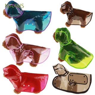 maahs - impermeable para mascotas (1 unidad, ropa para perros, ropa para gatos, con capucha, fácil de poner, impermeable, transparente, pu xs-xl, chaqueta de lluvia para perros, multicolor