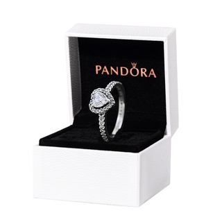 Exquisito Anillo De Circonita Pandora Con Caja Promesa Nupcial Boda Plata 925 Cristal Amor Corazón Compromiso Cúbica Diamantes (1)