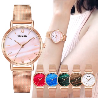 SLEEK Reloj de cuarzo relógio elegante minimalista con correa de acero inoxidable para mujer littleshopst.br (1)