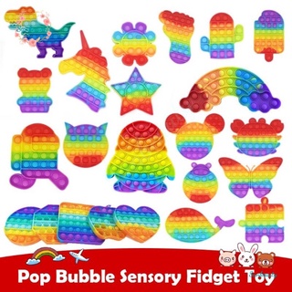 Pop It Round Fidget Toy Push POPit Juguetes Bubble Alivio Del EstréS Para NiñOs