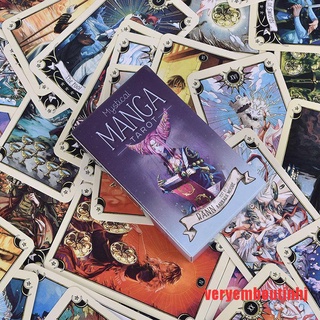 (hhhot+) 78 cartas de Tarot místicas Manga Tarot cartas fiesta Tarot suministros inglés