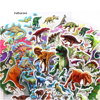 rutucoo 10 pegatinas de dinosaurio 3d niños de dibujos animados scrapbooking puffy kids gift co
