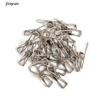 [jinyun] 20 clips de acero inoxidable para ropa, gancho para colgar ropa, hogar