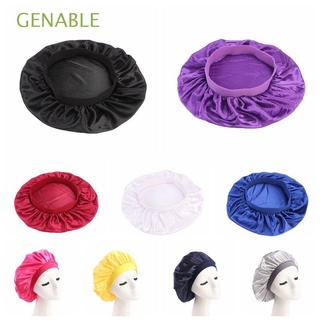 GENABLE Adjustable Chemo Cap Head Cover Satin Stretch Hat Wide Band Elastic Night Sleep Hair Loss Bonnet Headwrap/Multicolor