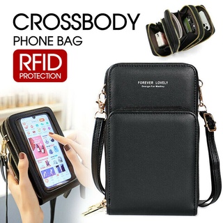 Las mujeres de la pantalla táctil bolso de mano, protección RFID pequeño monedero Crossbody teléfono bolso Crossbody teléfono bolso Crossbody teléfono