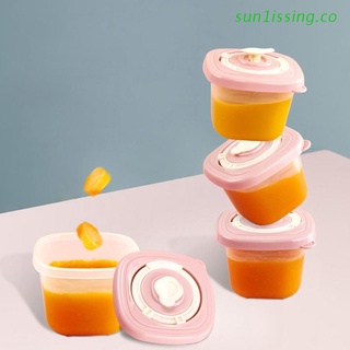 sun1iss 120ml 4 piezas hermético de alimentos frescos frutas caja de almacenamiento de bebé leche en polvo dispensador