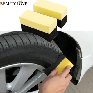 2 piezas de esponja compuesta de cera para neumáticos en forma de U para lavado de coches
