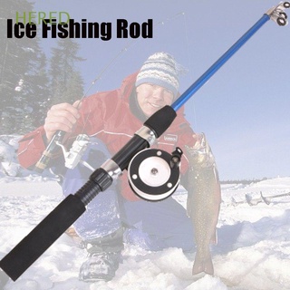 hered nuevas cañas de pescar de hielo carretes retráctiles de carbono portátil de invierno spinning de alta calidad