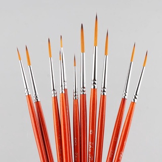 explosión 11 unids/set profesional detalle pinceles de pintura punta fina punta miniatura cepillos para acrílico acuarela aceite dibujo kits (5)
