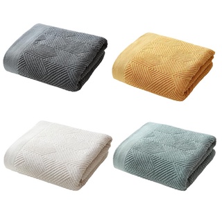 Plain Cotton Bath Towel Set, 1 Large Bath Towels, 1 Quality Soft Towels, Hand Bathroom Hotel B3K4 (2)