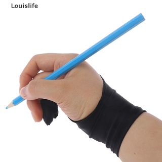 [louislife] Guante antitáctil para artista de dos dedos para dibujar Tablet mano derecha e izquierda caliente