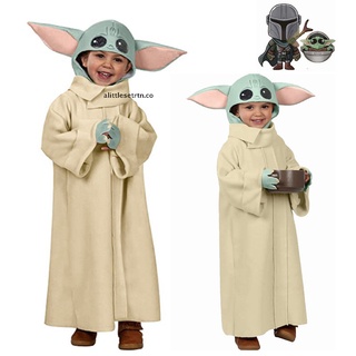alittlesetrtn : Caliente Estrella Cosplay Wars The Mandalorian Baby Yoda Traje Con Sombrero [CO]