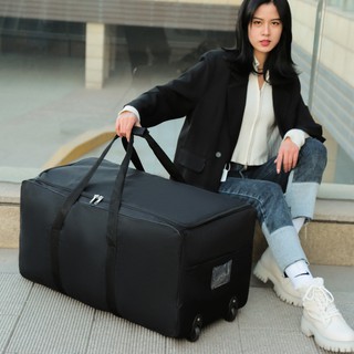 All readyUnisex bolsa de viaje con ruedas de 32 pulgadas de gran capacidad maleta duradera Oxford Simple multifunción bolso maleta plegable (1)