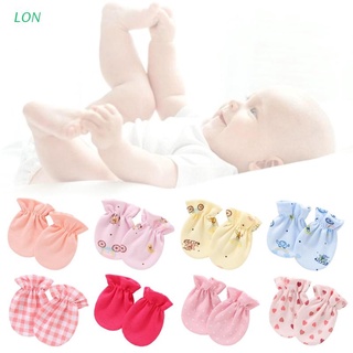 lon guantes anti rayaduras de algodón para recién nacidos