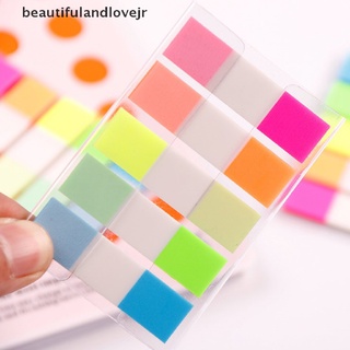 [beautifulandlovejr] 100 hojas de papel fluorescente de color aleatorio autoadhesivo bloc de notas notas adhesivas