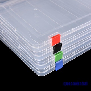 Caja de almacenamiento transparente A4, plástico transparente, papel de documento, archivo nuevo, (9)